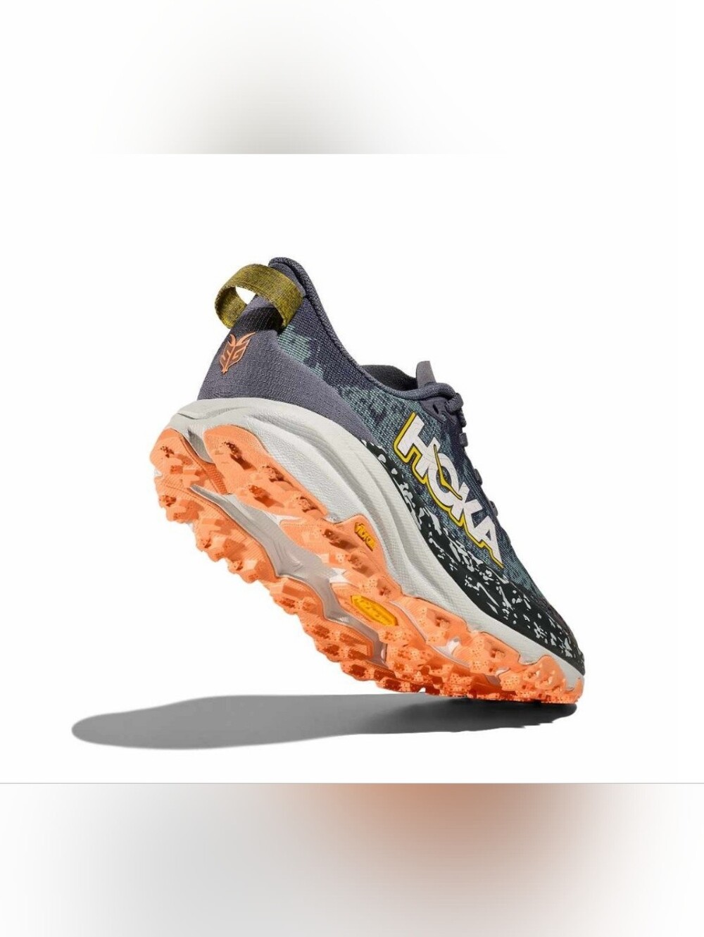 Size 10 B Hoka Speedgoat 6 Women's Gray and Orange Trail Running Shoe